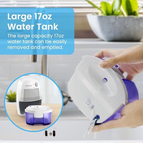 Compact electric mini dehumidifier 17oz capacity — photo 3