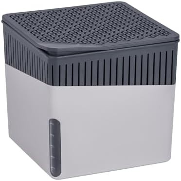 Gray cube design mini portable dehumidifier