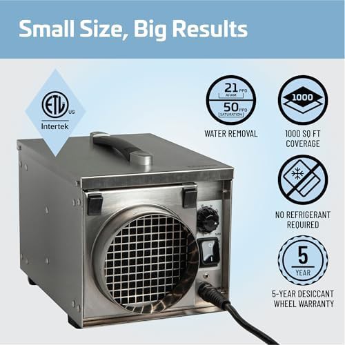 Stainless steel commercial desiccant dehumidifier 50 pint — photo 5