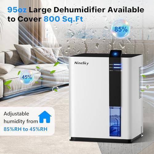 White bathroom dehumidifier with 98 oz tank — photo 4