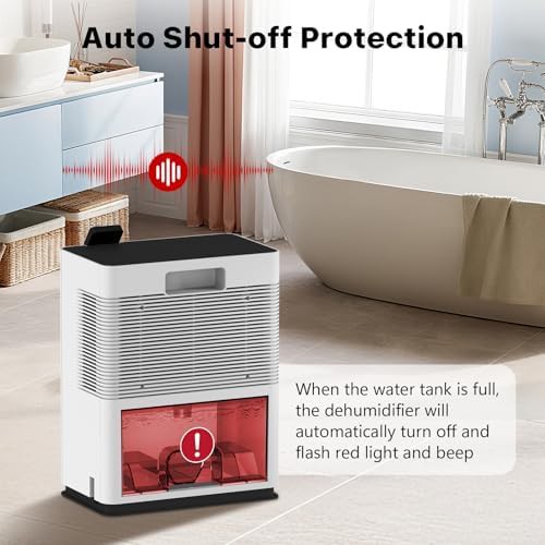 White bathroom dehumidifier with 98 oz tank — photo 5