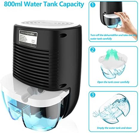 Compact home dehumidifier with drain hose — photo 5