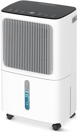 Basement Dehumidifier with Gravity Drain Hose