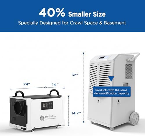 155 Pint Crawl Space Dehumidifier with Hose — photo 4