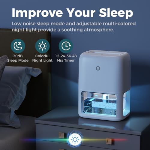 Portable LED dehumidifier with 60 oz tank — photo 5
