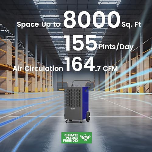 Industrial large room dehumidifier with pump — photo 3