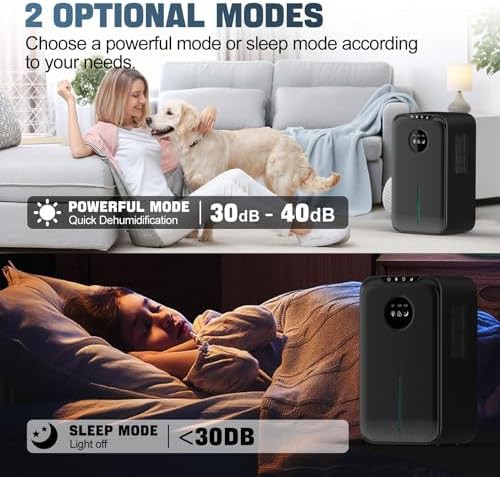 Ultra quiet 85 oz dehumidifier with hose — photo 4