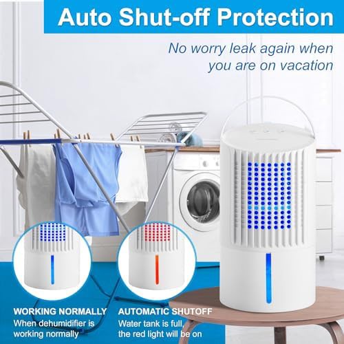 Cold white portable quiet bedroom dehumidifier — photo 4