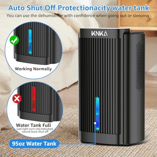 Black 1000 sq.ft Quiet LED Dehumidifier — photo 5