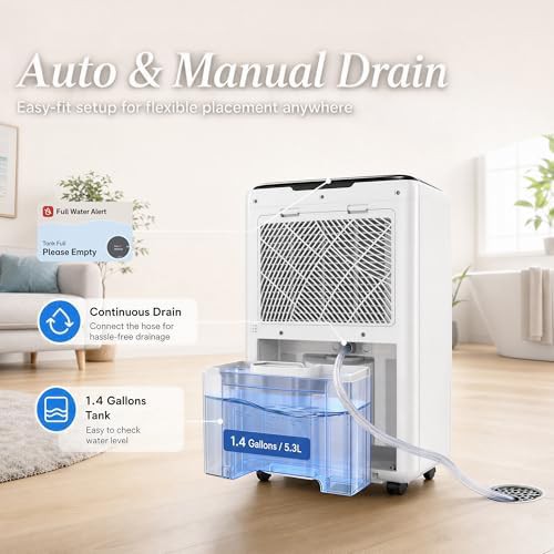 Multifunctional 70 pint basement dehumidifier — photo 4