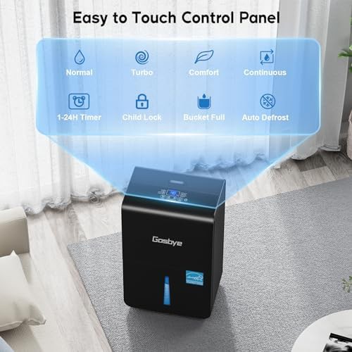 Black Energy Star dehumidifier for large rooms — photo 4
