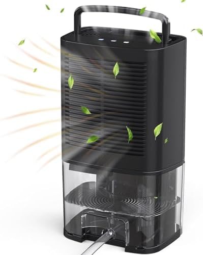 Ultra quiet bathroom dehumidifier with hose
