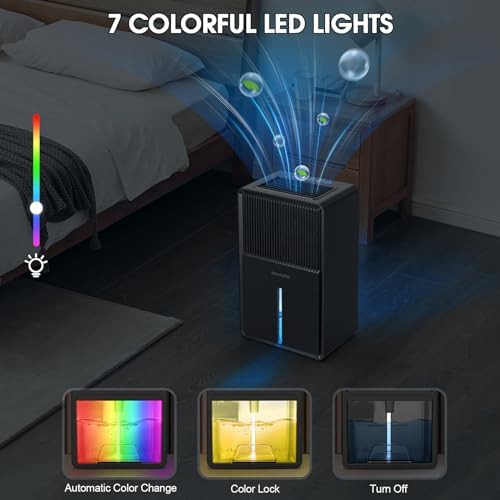 Black Large Tank Quiet Basement Dehumidifier — photo 4