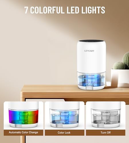 Portable small space dehumidifier with LED — photo 4