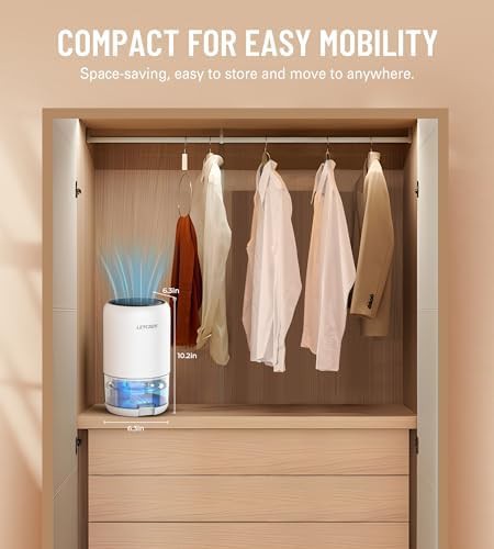 Portable small space dehumidifier with LED — photo 5