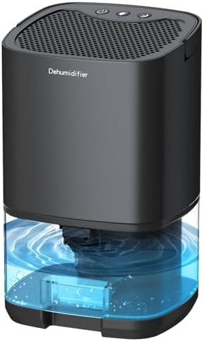 Black small dehumidifier with LED lights