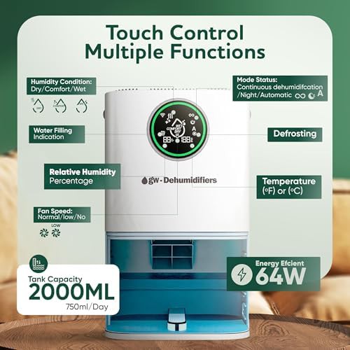 White dual peltier quiet dehumidifier — photo 5