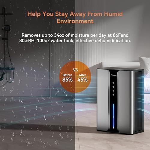 Quiet basement dehumidifier with 95oz tank — photo 3