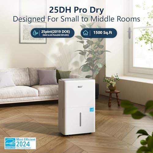Energy Star basement dehumidifier with drain hose — photo 5