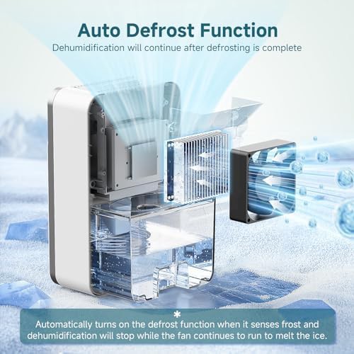 White bedroom dehumidifier with 24h timer — photo 4