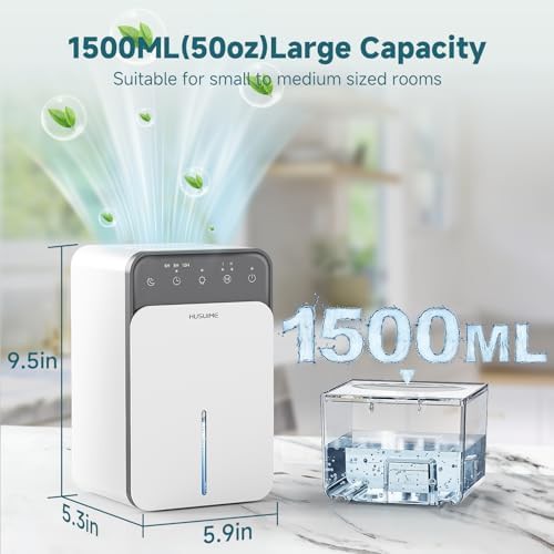 White bedroom dehumidifier with 24h timer — photo 5