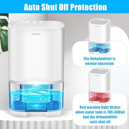 Small bedroom dehumidifier with color LED — photo 4