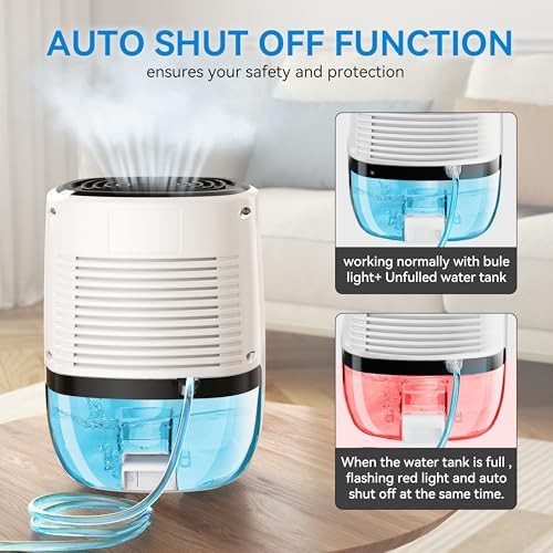 Ultra quiet mini bathroom dehumidifier white — photo 5