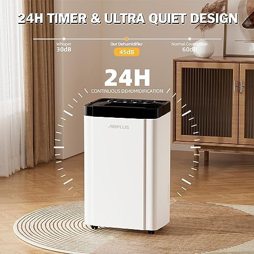Quiet basement dehumidifier with 0.8 gallon tank — photo 5