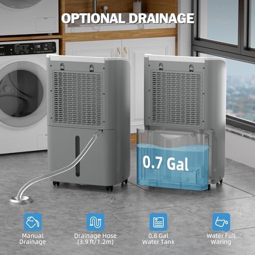 Smart mode 70 pint basement dehumidifier — photo 3