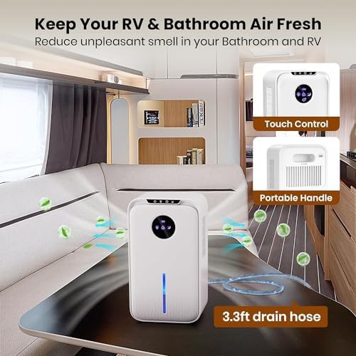 Mini 800 sq. ft dehumidifier with hose — photo 4