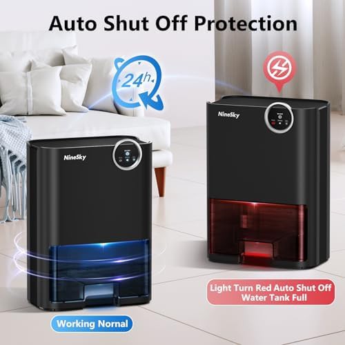 Black ultra quiet dehumidifier with 70 oz tank — photo 5