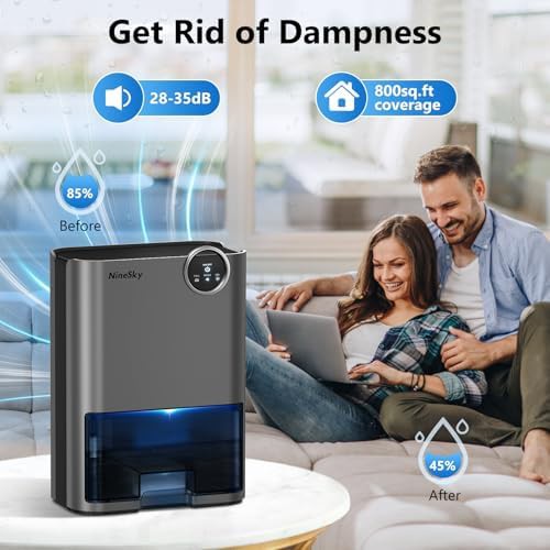 Gray small room dehumidifier 800 sq.ft — photo 3