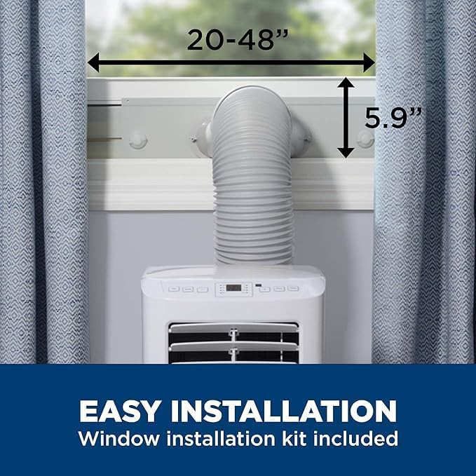 White portable air conditioner with dehumidifier — photo 3