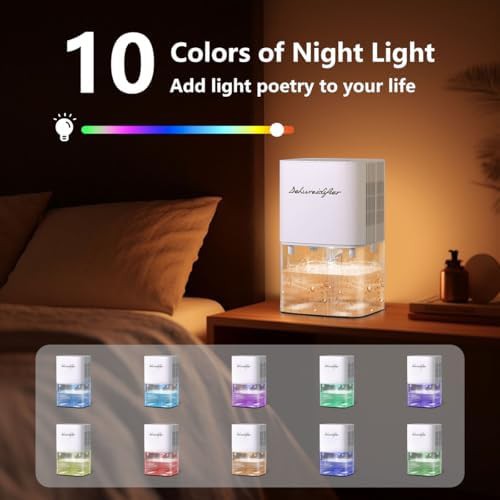 Small dehumidifier with ten color lights — photo 5