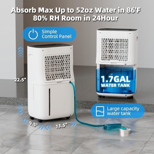 High capacity 80 pint whole home dehumidifier — photo 3