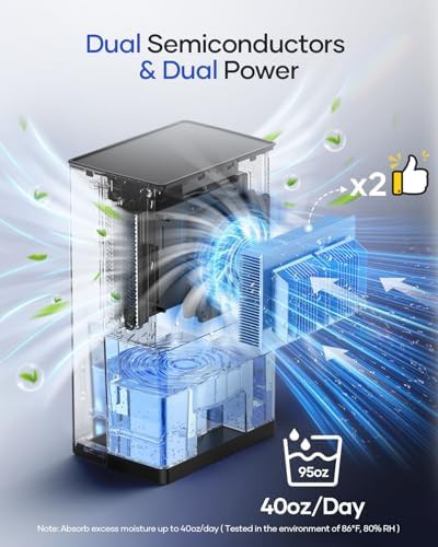 Beige dual core dehumidifier with sleep mode — photo 3