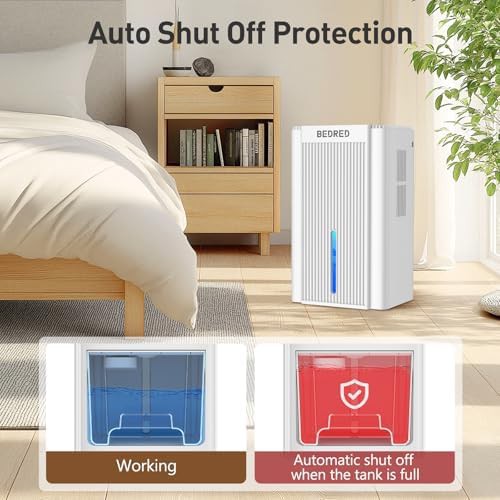 White quiet dehumidifier with ambient light — photo 4