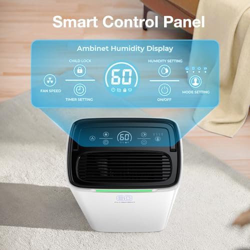 52 Pint 5000 sq.ft Smart Dehumidifier — photo 5