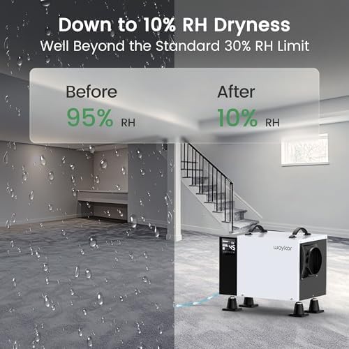 Compact crawl space dehumidifier with drain hose — photo 3