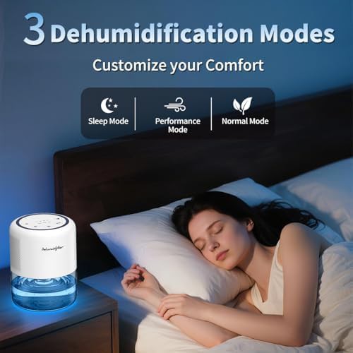 Small quiet dehumidifier with ten color lights — photo 3