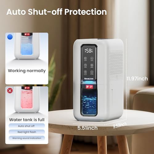 Black and white dehumidifier with 7 color LED — photo 4