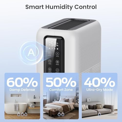 Black and white dehumidifier with 7 color LED — photo 5