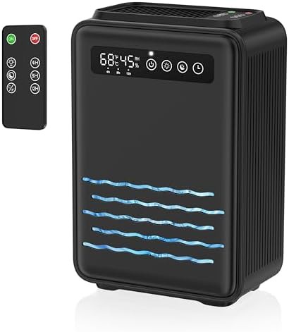 Black remote control dehumidifier with 95 oz tank