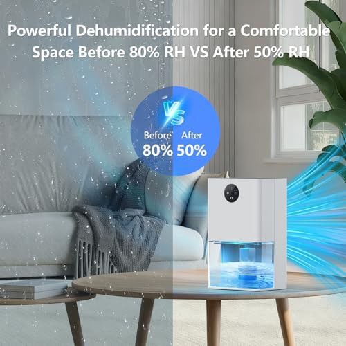 Small space mini dehumidifier with LED — photo 4