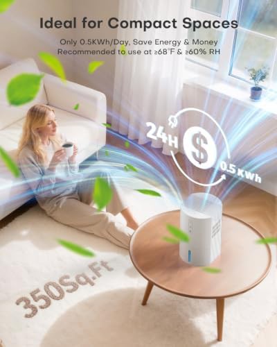 Ultra quiet mini dehumidifier for bedrooms — photo 3