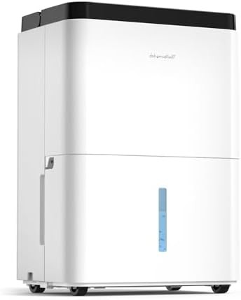 Compressor dehumidifier with continuous drain hose