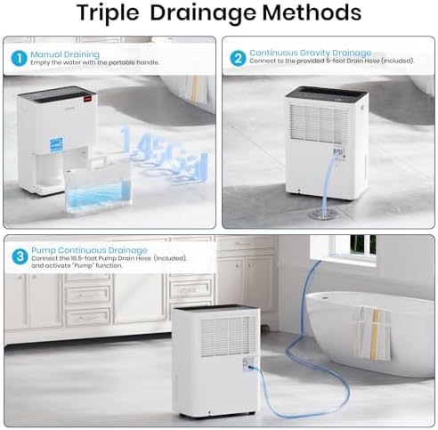 White Energy Star dehumidifier with pump — photo 4