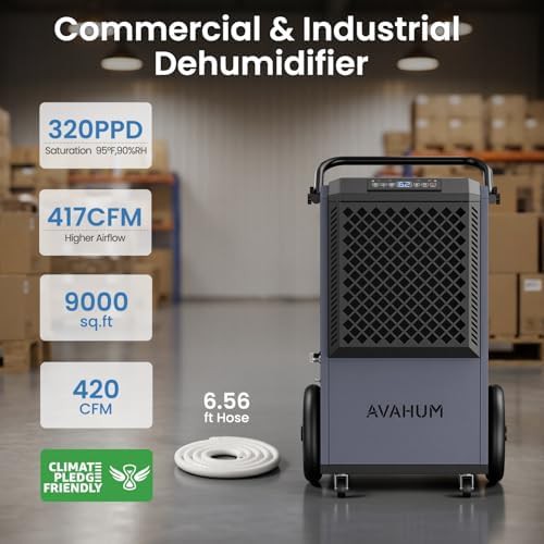 Blue commercial dehumidifier with pump 320 pint — photo 3