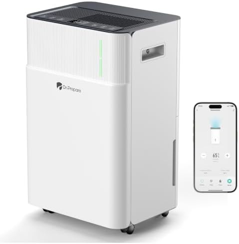 DR.PREPARE 3800 sq ft smart Wi-Fi dehumidifier