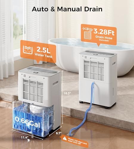 Compressor dehumidifier for basements 32 pints — photo 4